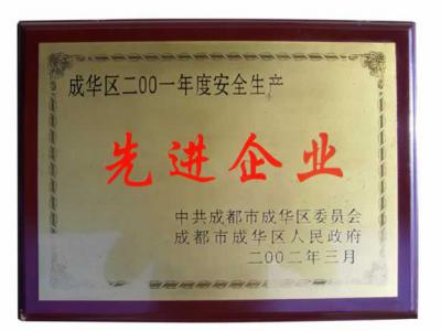 2001年成華區(qū)先進企業(yè)